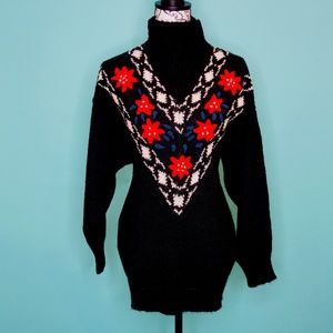 Vintage 80’s Turtleneck Mohair Blend Sweater